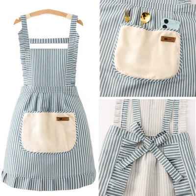 Waterproof Grease Proofing Apron Cotton Linen Work Clothes New Uniform