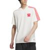 adidas Originals Graphic T-Shirt Logo Striped Print V-Neck Short Sleeve Men T-Shirts White JD3259