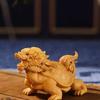 Cypress Dragon Turtle Sculptures and Figurines Chinese Mascot Solid Wood Carving Home Room Office Wealth Luck Feng Shui Decor