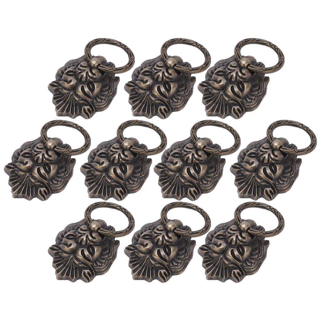 10Pcs Furniture Handles Vintage Unique Animal Head Shape Knobs for Drawers Jewelry Boxes