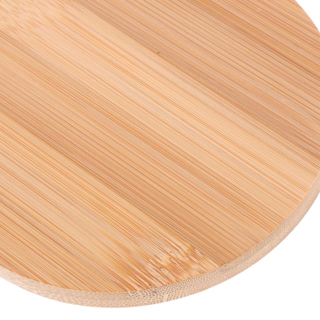 2 Pcs Bamboo Tray Wooden Plates Food Trays Wood Tableware Fruit Plates Serving Platters Home Decor Kitchen Counters Round Tray