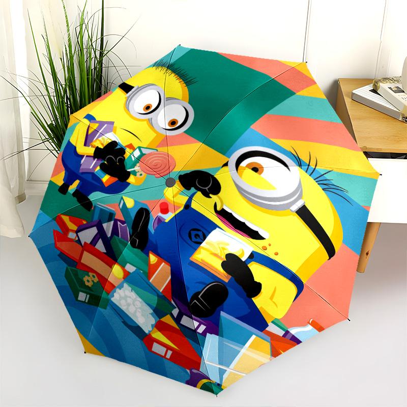 Minions Rise Gru Folding Umbrella Suitable For All Seasons Suitable For All Seasons Gift Printing Light