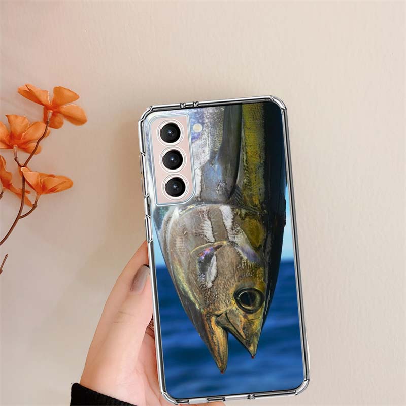 Ocean Sports Fishing for Tuna Phone Case For Samsung S24 S25Edge Galaxy S22 S25 Ultra S21 S23 FE S20 S10 Plus S10E Cover Shell C