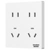 OIMG 86-Type Staggered Double Universal 8-Hole Socket Panel, White