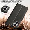 LC.IMEEKE For iPhone 17 Case Calf Texture PU Leather Stand Wallet Phone Cover