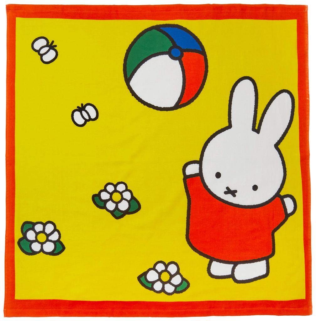 Marushin Baby Bath Fun Ball 5805015100 Towel, Miffy, 90x90cm, Play, 100% Cotton,