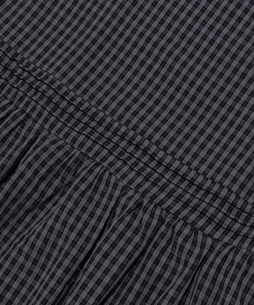 Cargo Bros For Woman Vintage Check Long Dress (Navy)