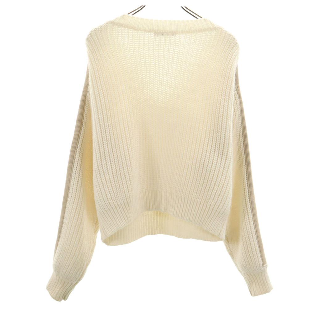 SNIDEL Long sleeve V neck sweater F Ivory knit Women Used
