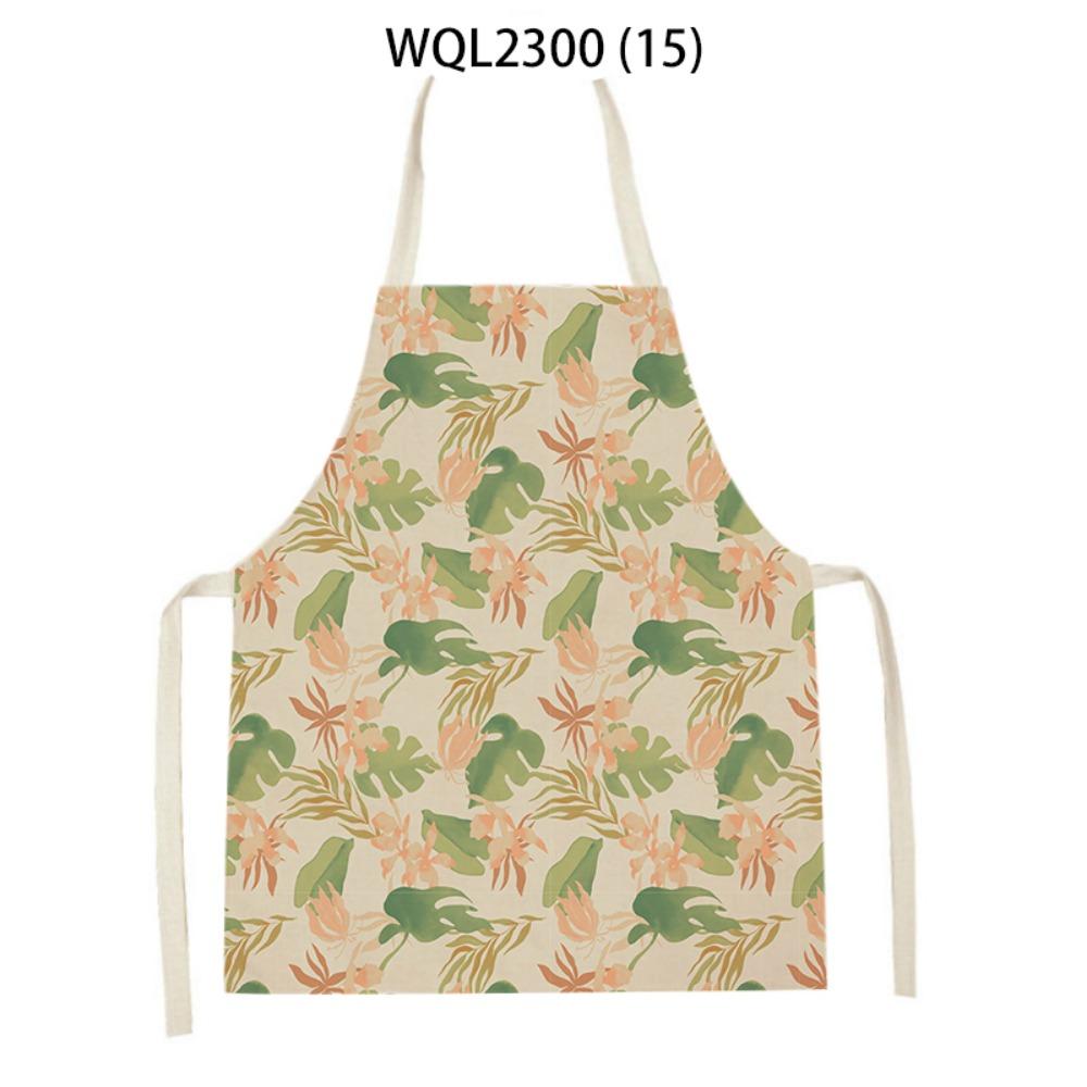 Flower Print Floral Print Apron Soft Fabric Baking Aprons New Plant Aprons Baking