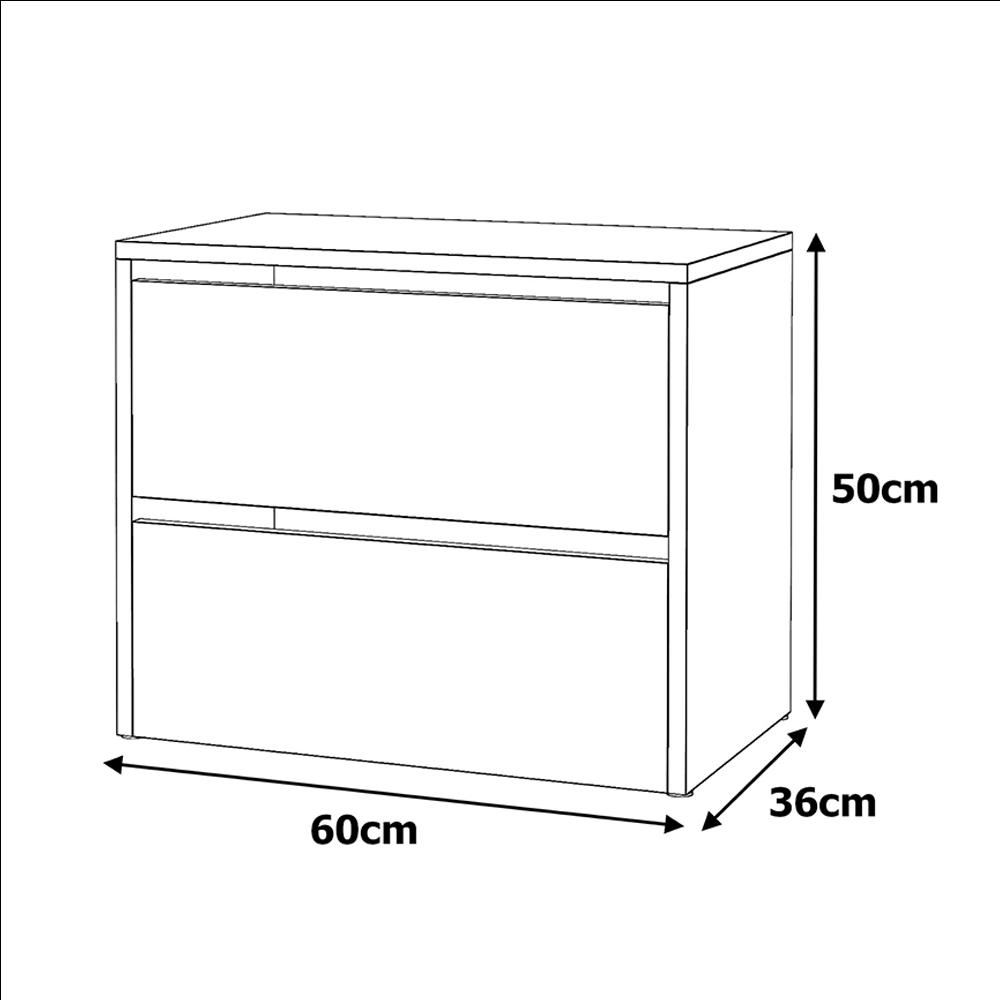 SONOMA OAK SHOE CABINET 60 CM - MODERN