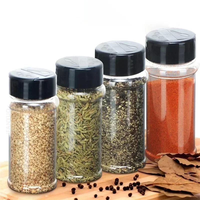 12/4/1PCS Clear Spices Bottle for Kitchen Condiment Seasoning Container Plastic Seasoning Jars Condiment Box Kitchen Supplies