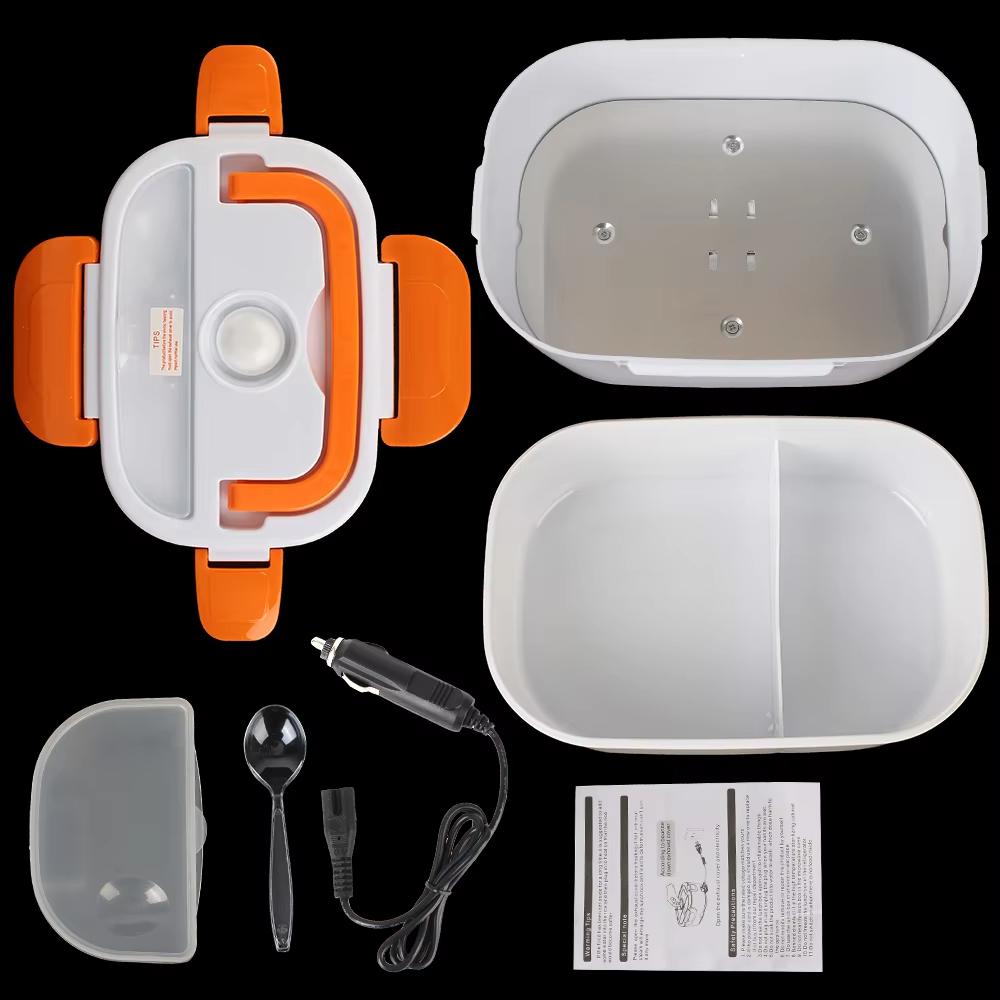 Electric Heated Lunch Box Fast Heating 12V 220V EU Plug Dinnerware Food Warmer Container Travel Car Work Portable Heat Bento Box