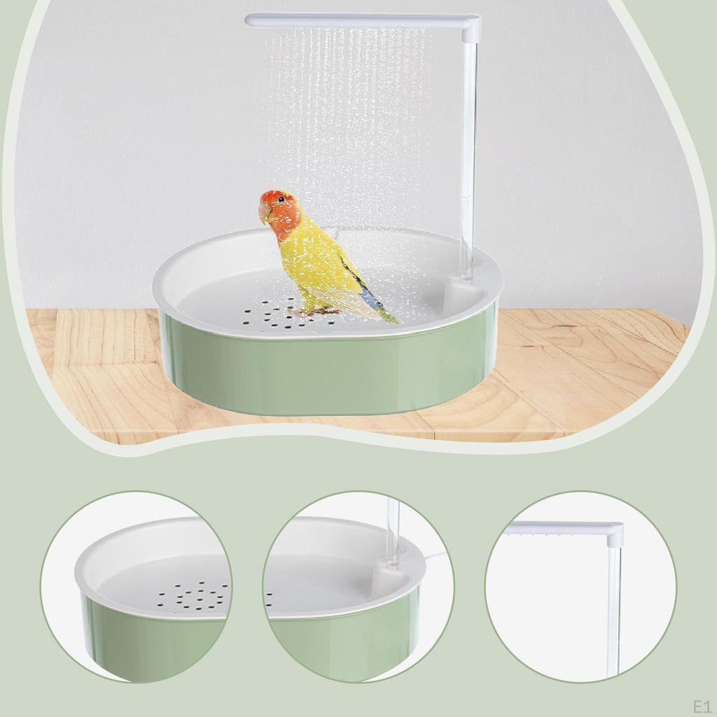 Parrot Bathtub Automatic Bird Bath with Pump Parakeet Birdcage Garden Indoor Swimming Pool Toy