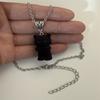 Cute Resin Flocked 3D Cat Necklace,Cartoon Animal Pendant,Cat Jewelry,Holiday Party Gift,Cat Lover Gift