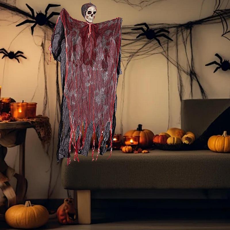 Halloween Skeleton Hanging Ghost Creepy Garden Decoration Hanging Ghost Haunted House Secret Room Bar Props