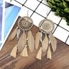 European and Korean temperament dream catcher element earrings female bohemian seaside vacation feathers fringed earrings versatile earrings