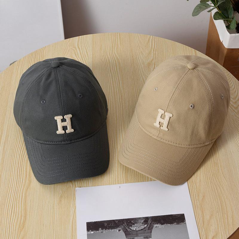 Letter Baseball Cap Men and Women Big Face Soft Top Couple Sports Hat Korean Style Versatile Baseball Cap