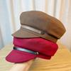 Autumn and Winter Slim Casual Short Cover Warm Woolen Flat Hat Women's Fashion Cloud Octagonal Hat Niche Trend