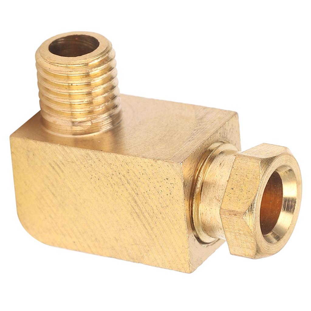 Brass 90 Degree Elbow Compression Tube Pipe Fitting Connector Adapter for Oil Lubrication
