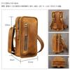 Cow Leather Mini One Shoulder Mini Crossbody Chest Handheld Second Mini Waist Waist Pouch for Genuine Thick Black [Whatna] Bag, Men's, Bag, Bag, Bag,