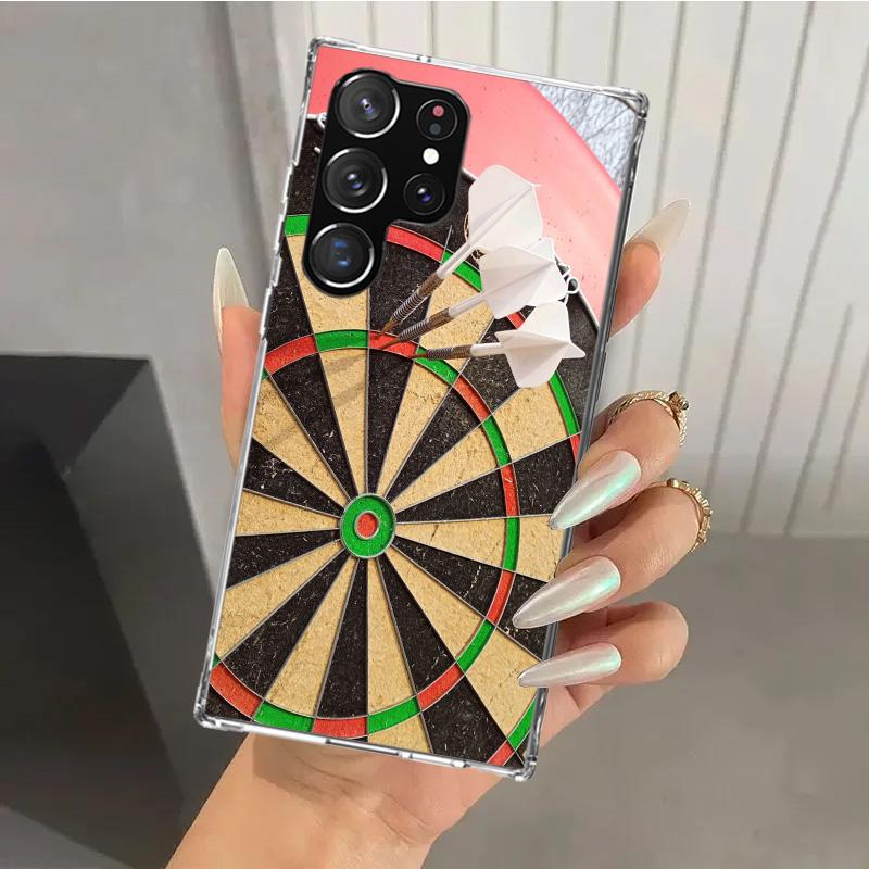

Darts Aesthetics Wire Target Phone Case for Samsung Galaxy S26 S24 S23 Ultra S25 Edge S22 S21 Plus S20 FE + Soft Print Shell Fun Samsung S20 Plus