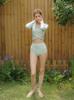 Peuswike High-Waisted Swim Pants - Moss Green