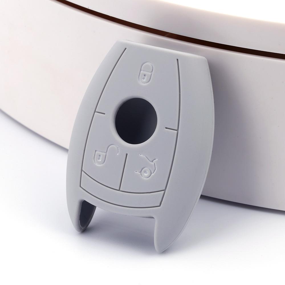 Suitable for Mercedes-Benz C200 Smart 3-button NEC Silicone Key Cover BENZ Soft Key Bag G50 Car Remote Control Protective Cover