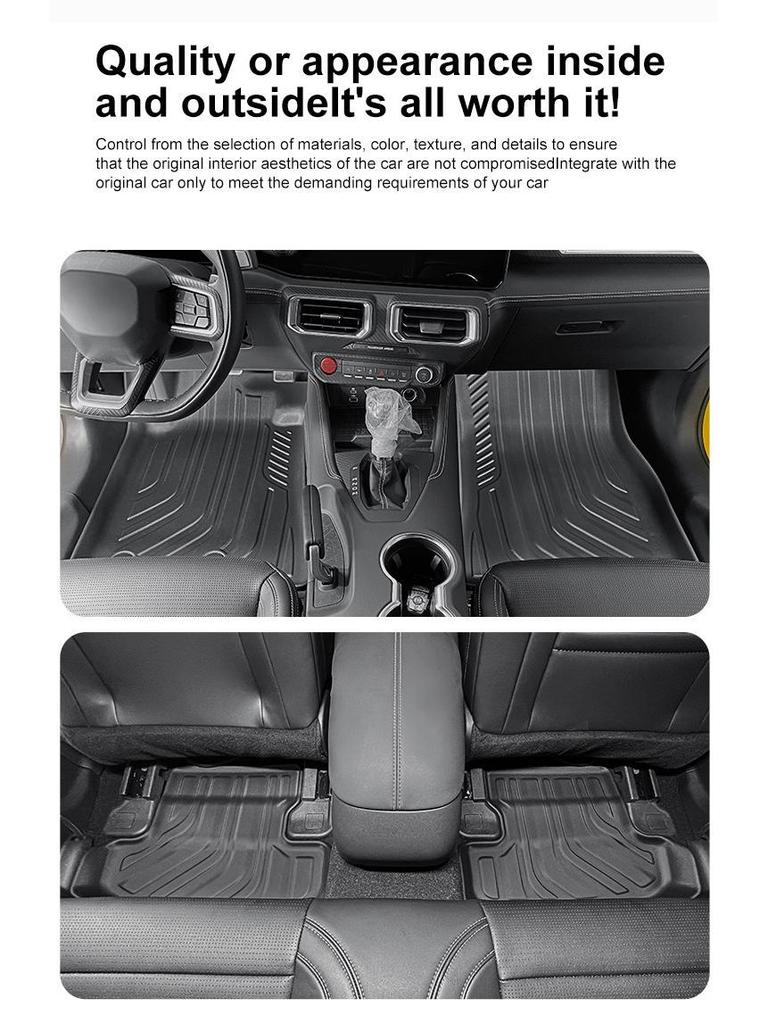 15-24 Ford Mustang Schmutzabweisende TPE-Fußmatten