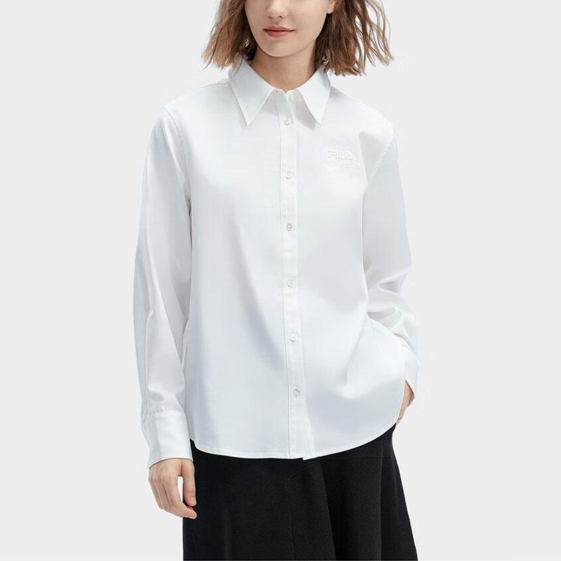 New FILA X V&A SS24 Collaboration Shirt Women's Cloud White F11W418407F-WT
