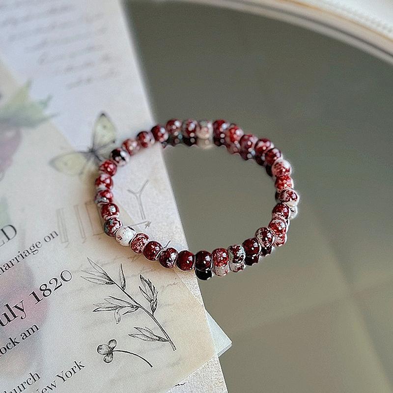 Bunte Keramikperlenarmbänder für Damen Herren Einfache Vielseitige Handgewebte Perlenarmreifen Party Schmuck Accessoires Geschenke