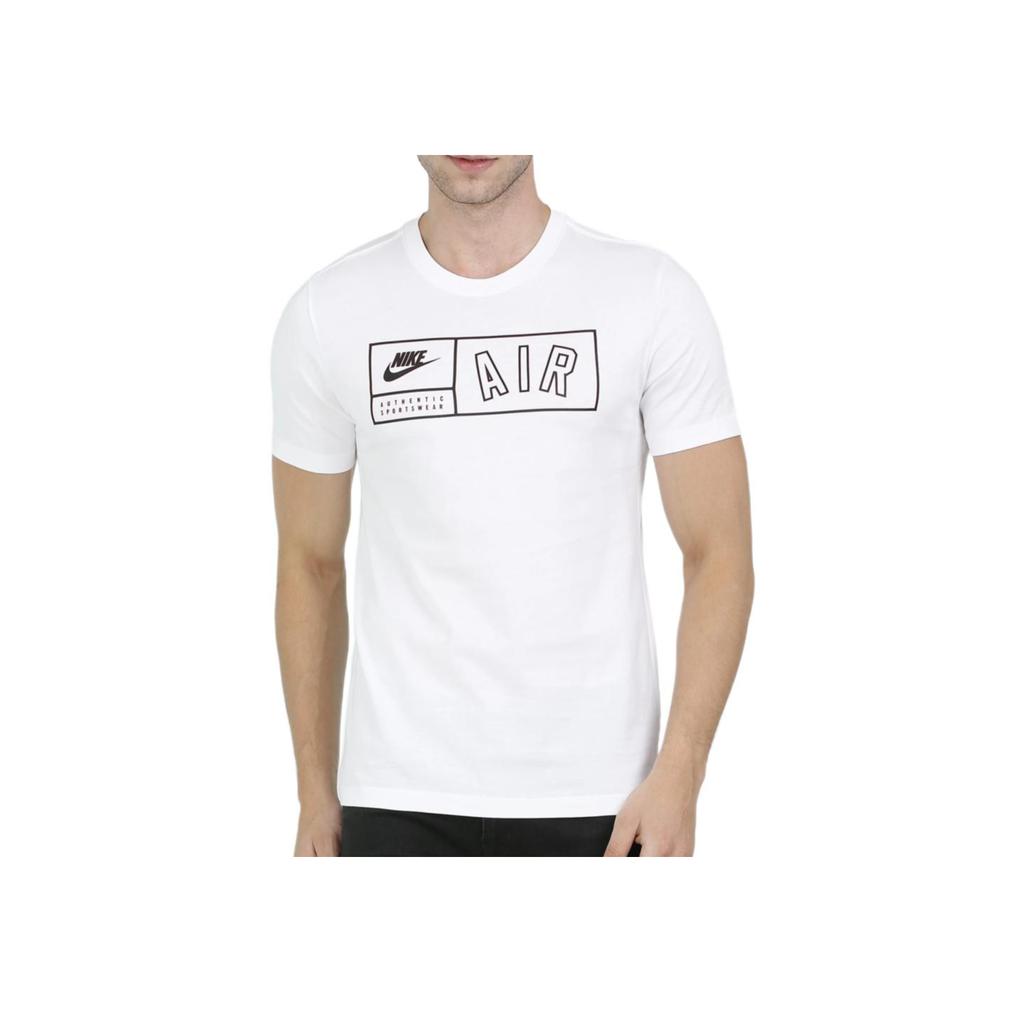 Nike Air Letter Logo Basketball Sports Crew Neck Short Sleeve T-Shirt Men Tops White AV9964-100
