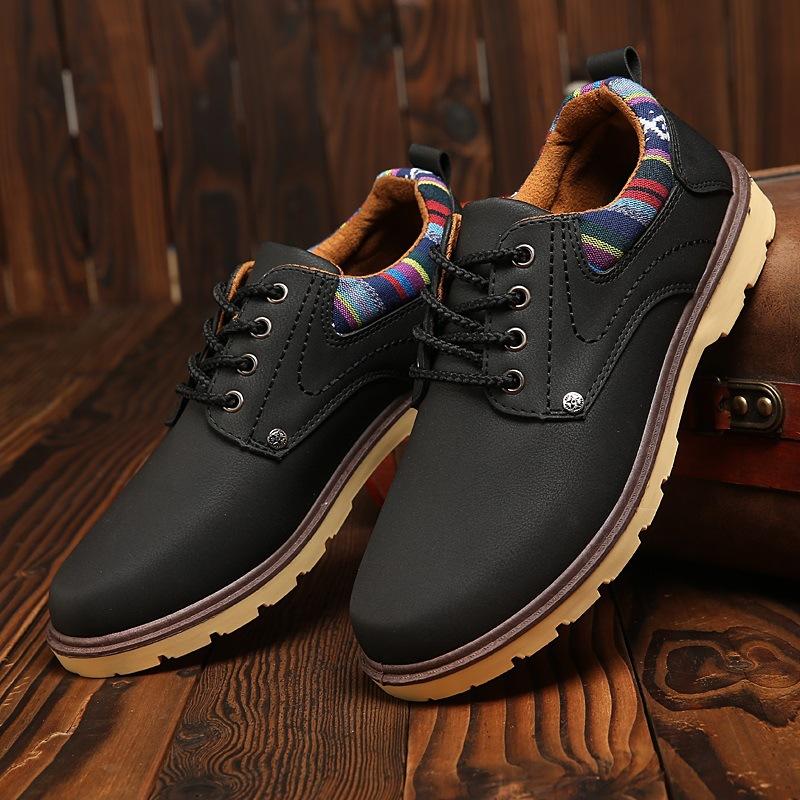 

2025 autumn new men s business casual leather shoes waterproof and non-slip shoes low-top shoes men s shoes one 2025 39 чёрный