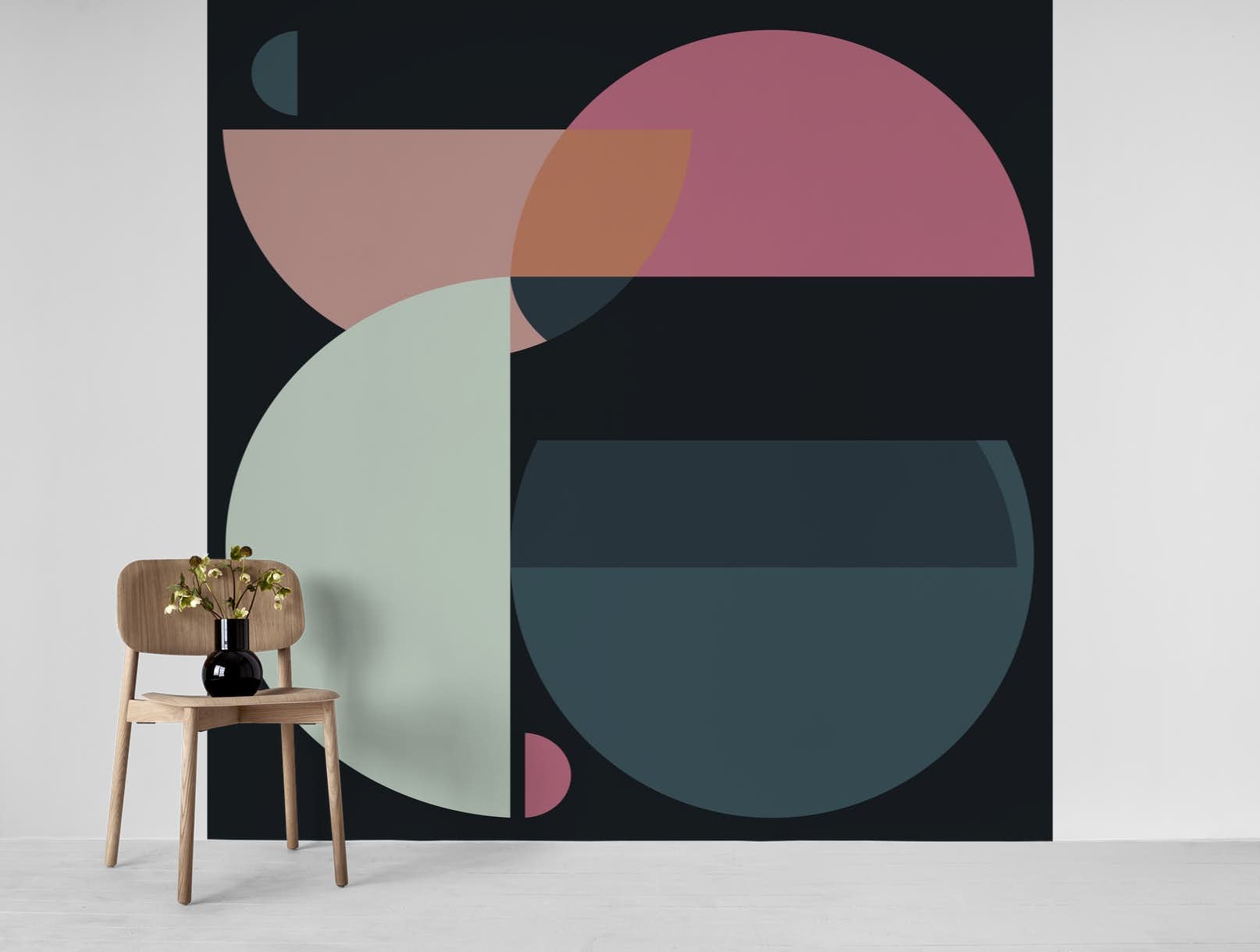 Гобелен с круглым узором и принтом в современном стиле — фото 3