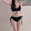 2024 Solid Color Sexy Push-Up Bikini - Lace-Up Multicolor Swimsuit