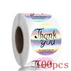 50-500Pcs Rainbow Laser Thank You Stickers 1 Inch White Thank You Small Business Sticker For Crafts Gift Packaging