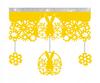 N13 Screen Curtain Lambrequin with Hangers EASTER SPRING DECORATION Width 60 Yellow