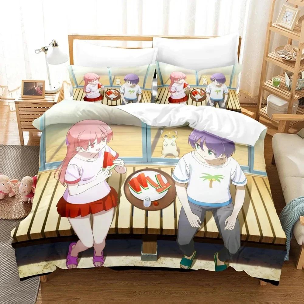 Anime TONIKAWA Fly Me to the Moon - Conjunto de Edredom, Capa de Edredom e Fronhas Confortável para Cama Infantil - Decoração para Quarto - Artigos para Casa