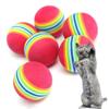 3 Stück /Set Bunte Haustier Katze Kätzchen Weicher Schaumstoff Regenbogen Spielbälle Lustige Aktivitätsspielzeuge