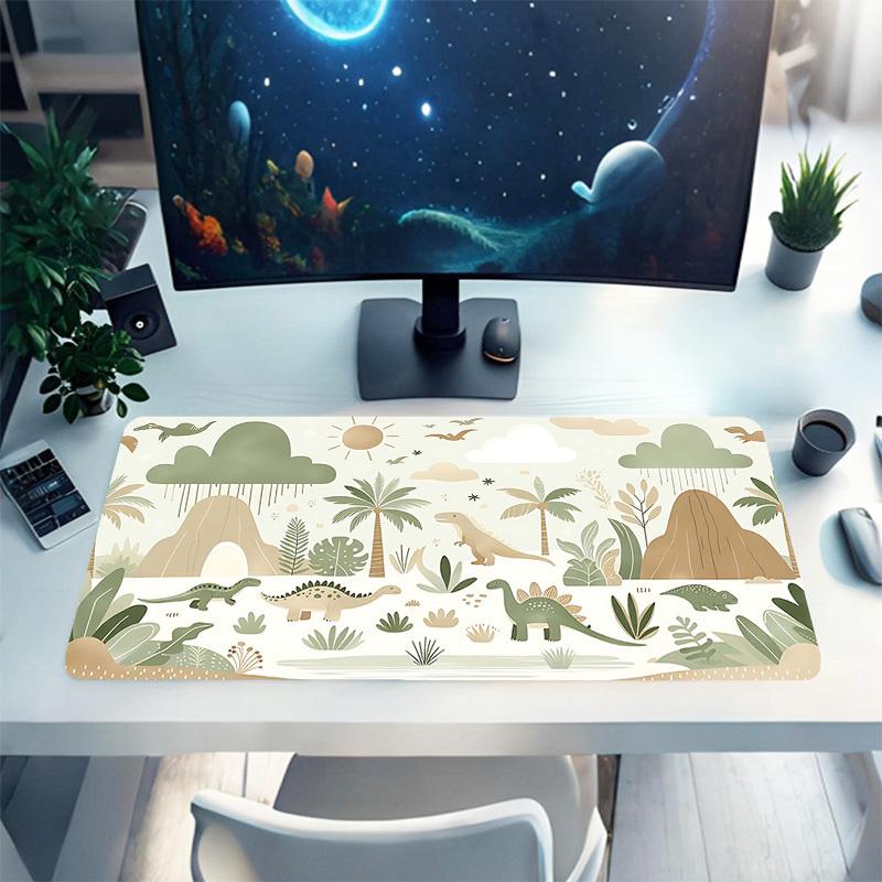1PC dinosaur, jungle Oversized Mouse Pad - Non-Slip Rubber Base Perfect for Office School Esports Home Decor Desk Mat 234A