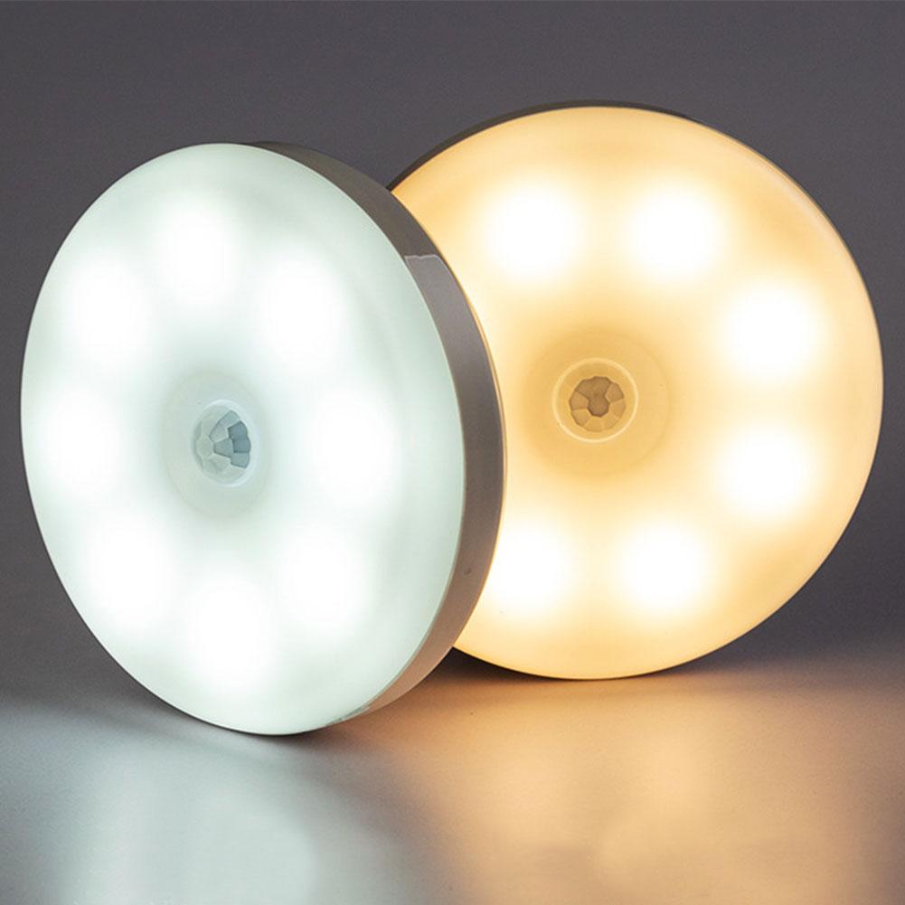 Motion Sensor Night Light USB Charging Wireless Motion Sensor Lamp Battery Powered for Kitchen Bedroom Hallway Closet