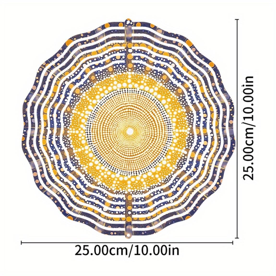 

Металлический ветряной спиннер, уличный декор, кинетическое искусство, садовый подвесной колокольчик для двора, патио, домашнее украшение в богемном стиле, батарейки не требуются 01A