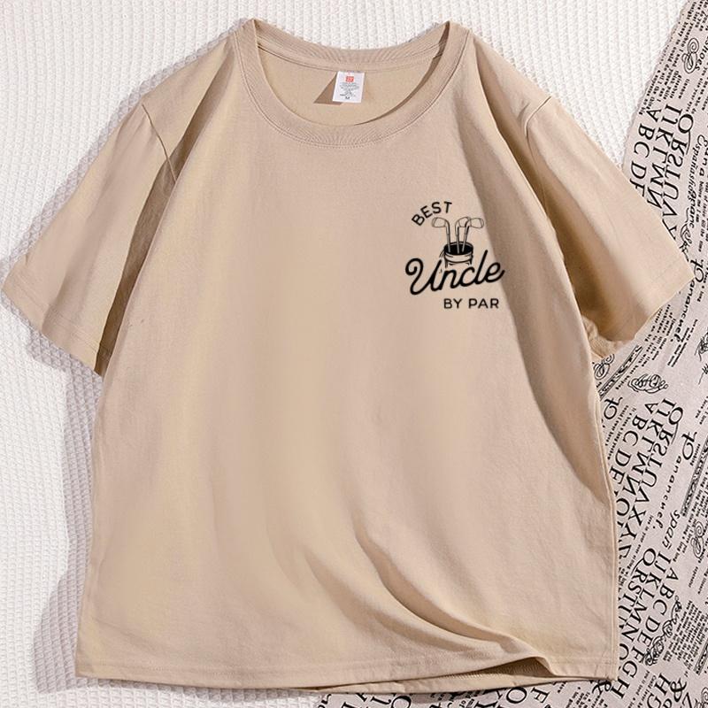 Best Dad By Par Personalized TShirt Golf Dad T Shirt Fathers Day Gift Cool Dads Club Tshirt Casual Cotton Loose Tee Clothing