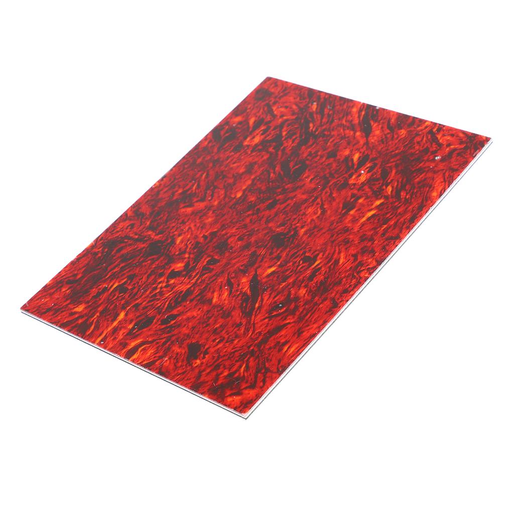 Guitar Pickguard PVC Celluloid Portable Electric Bass Scratch Plate Cover Backplate Sheet Red Armour