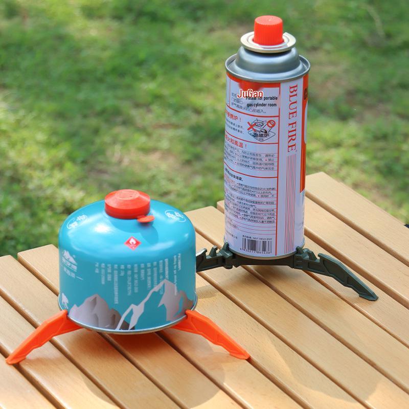 Tragbarer Outdoor Faltbarer Gaskartuschenhalter - Universelles Dreibein Campingzubehör