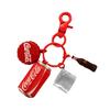 Key Chain Delicate Craft Cartoon High Simulated Funny Couple Accessory Decorative Portable Red Cola Bottle Keychain Car Pendant