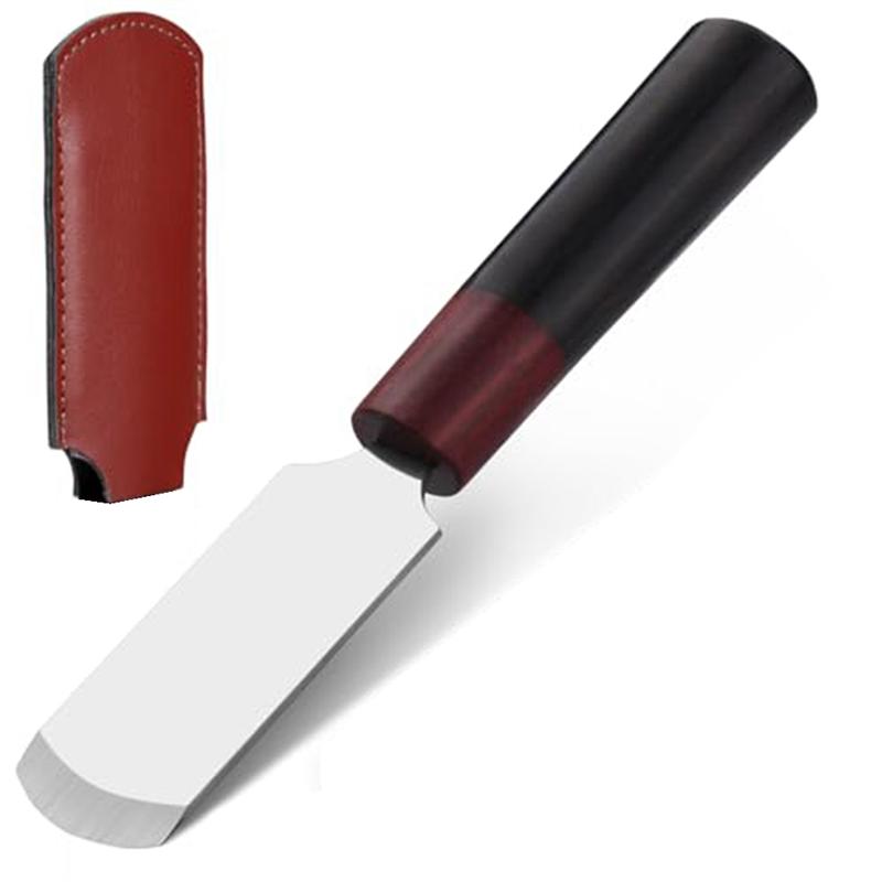 M-Modern-Leather Cutting Knife Leather Working Tools, Skiving Knife With Wooden Handle, Crafting Supplies