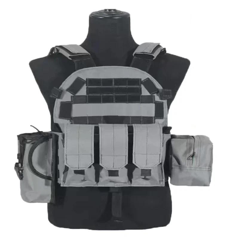 6094 Camouflage Tactical Vest Multi-Functional Plate Carrier Adjustable Combat Hunting Equipment for Men Outdoor Cycling