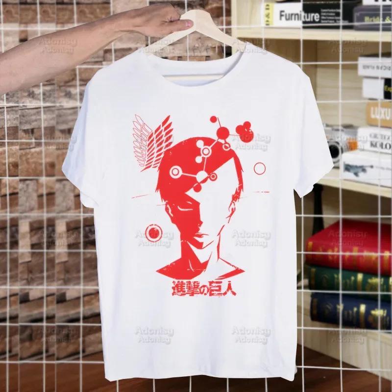 Shingeki no Kyojin Funny T Shirt Men Casual Short Sleeve Attack On Titan Tshirt Homme Manga Japanese Anime Allen T-shirt Tees