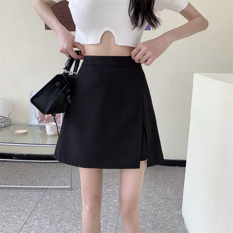 Plus Size High Waist Slimming Irregular Bodycon Skirt - Sexy Tummy-Concealing Slit Skirt for Women (Spring/Summer)