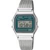 Casio Vintage Series A158WEM-3 Unisex Digital Watch Mesh Metal Band Dark Blue Green